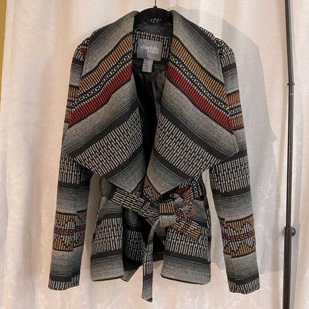 Geometric Wrap Jacket